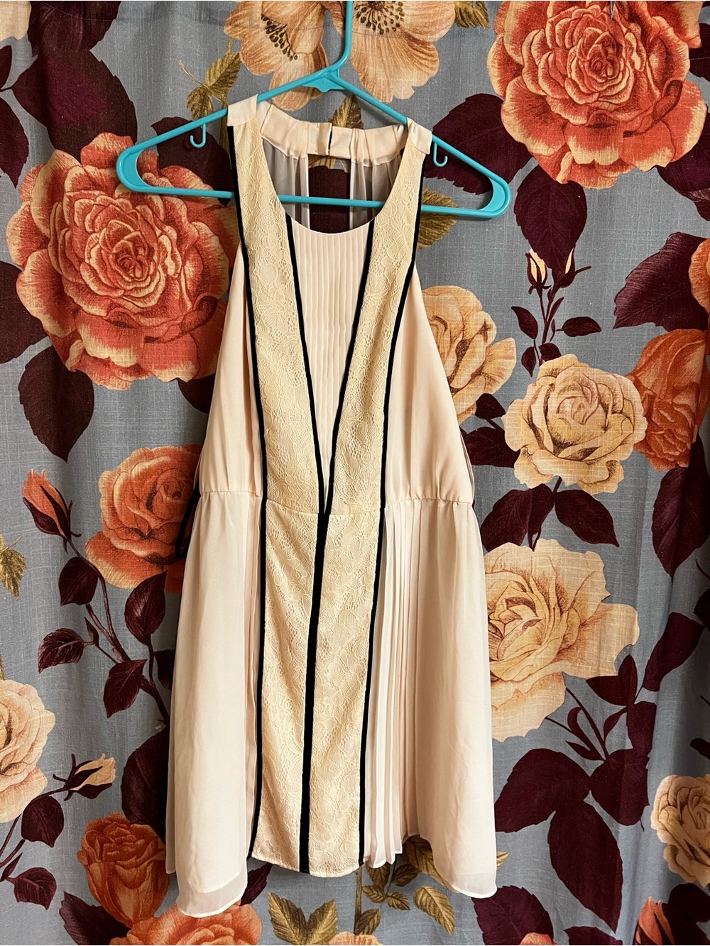 BCBG Blush and Black Cocktail Dress